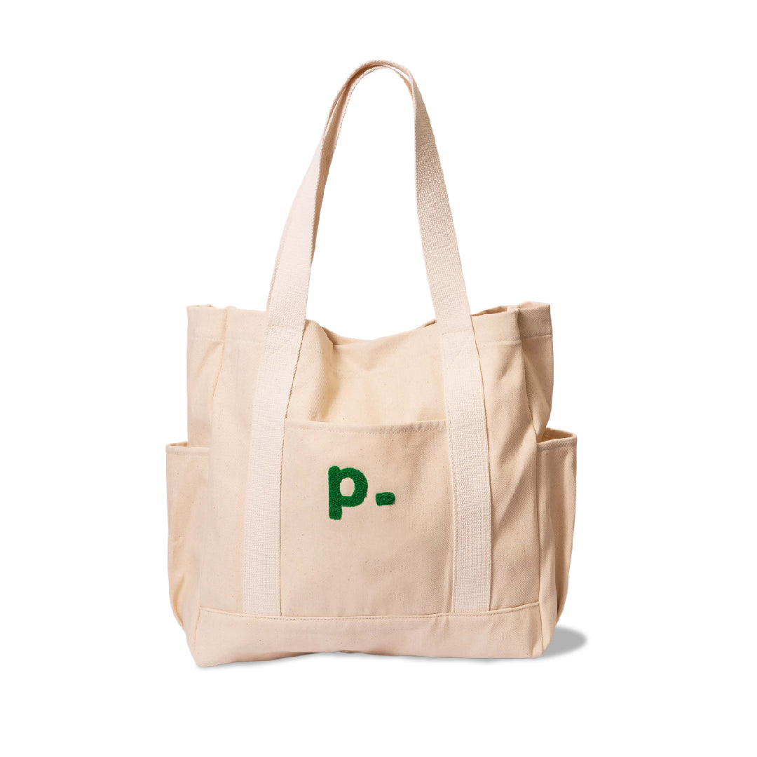 plllllleeeasse logo tote bag (NATURAL) - バッグ