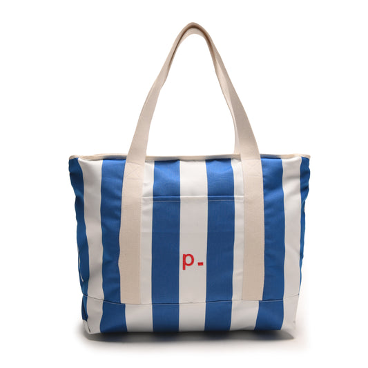 Striped Blue Everyday Boat Totebag
