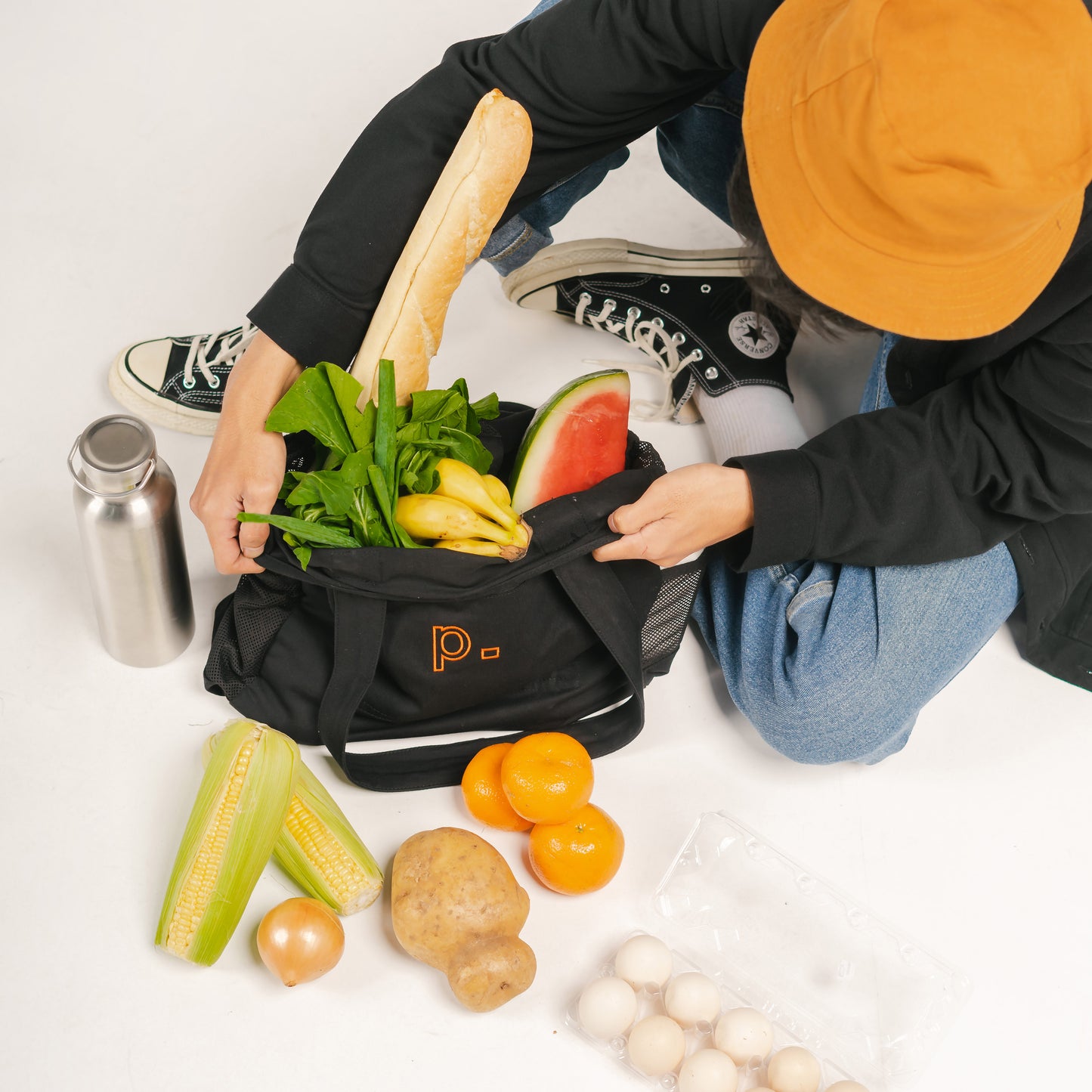 Black Everyday Grocery Bag