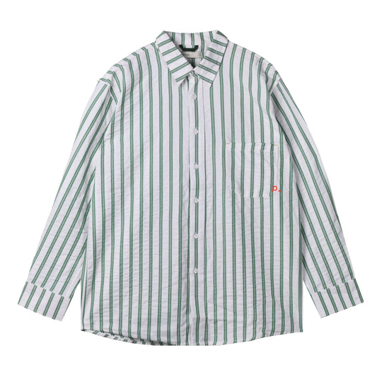 Striped Green Essential Regular Shirt