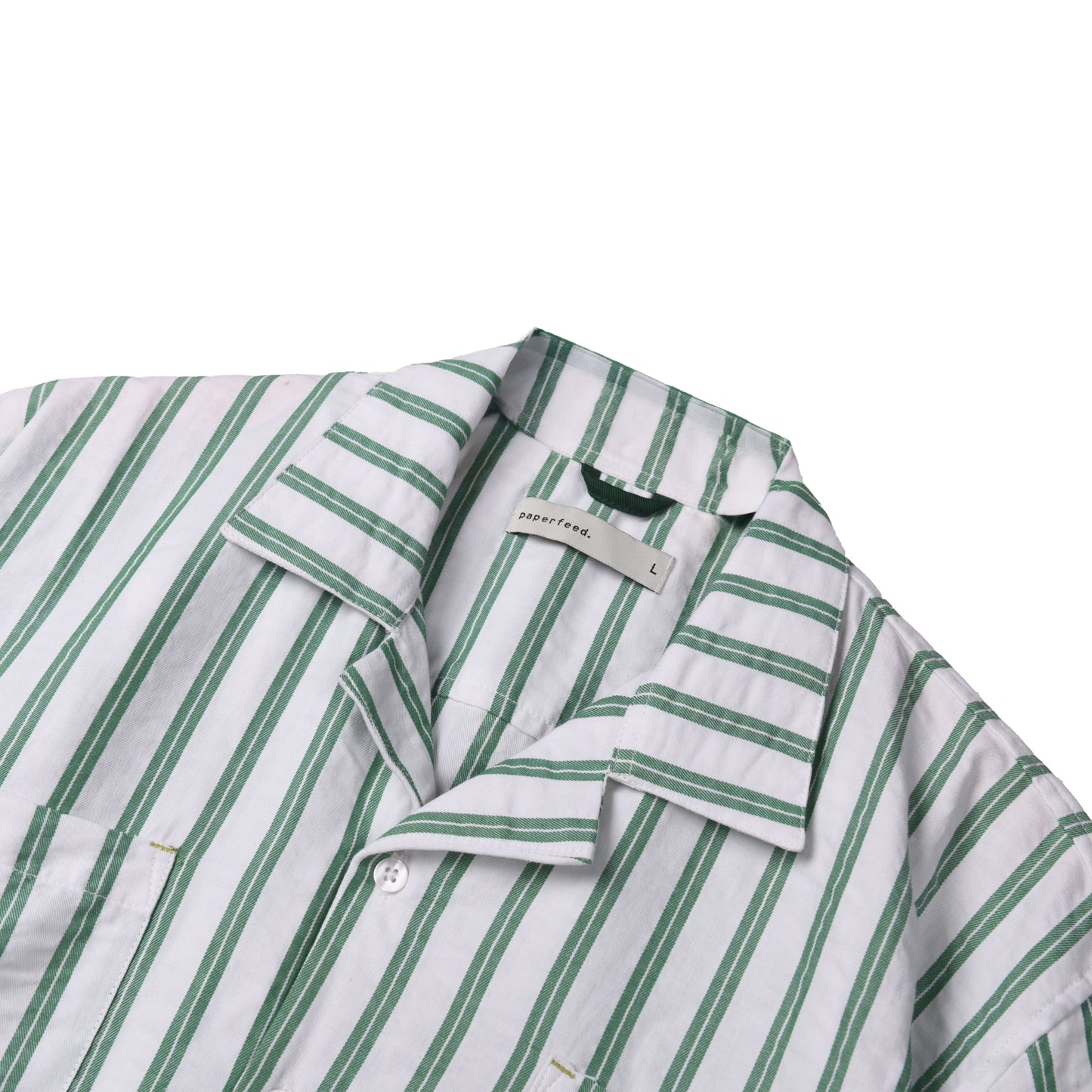 Striped Green Essential Camp Shirt