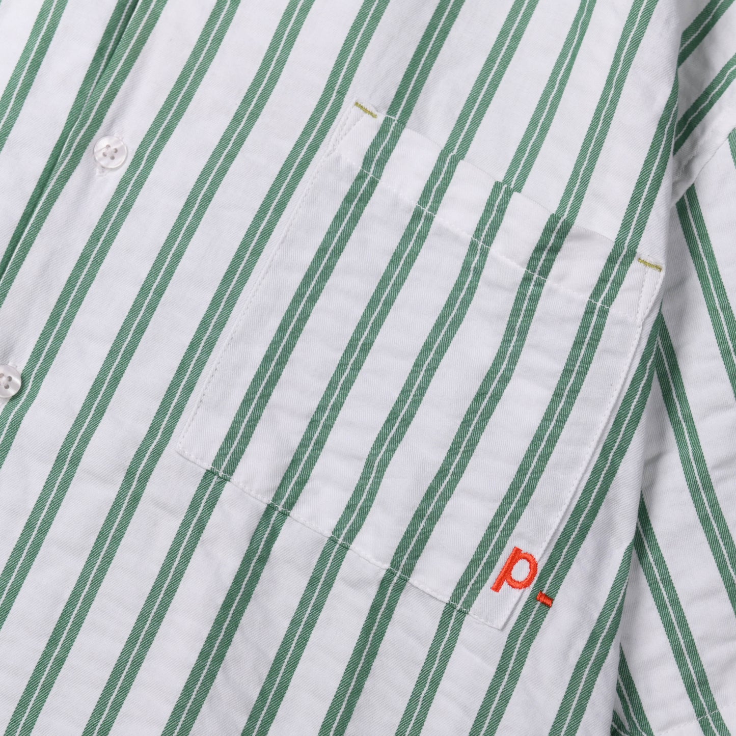 Striped Green Essential Camp Shirt