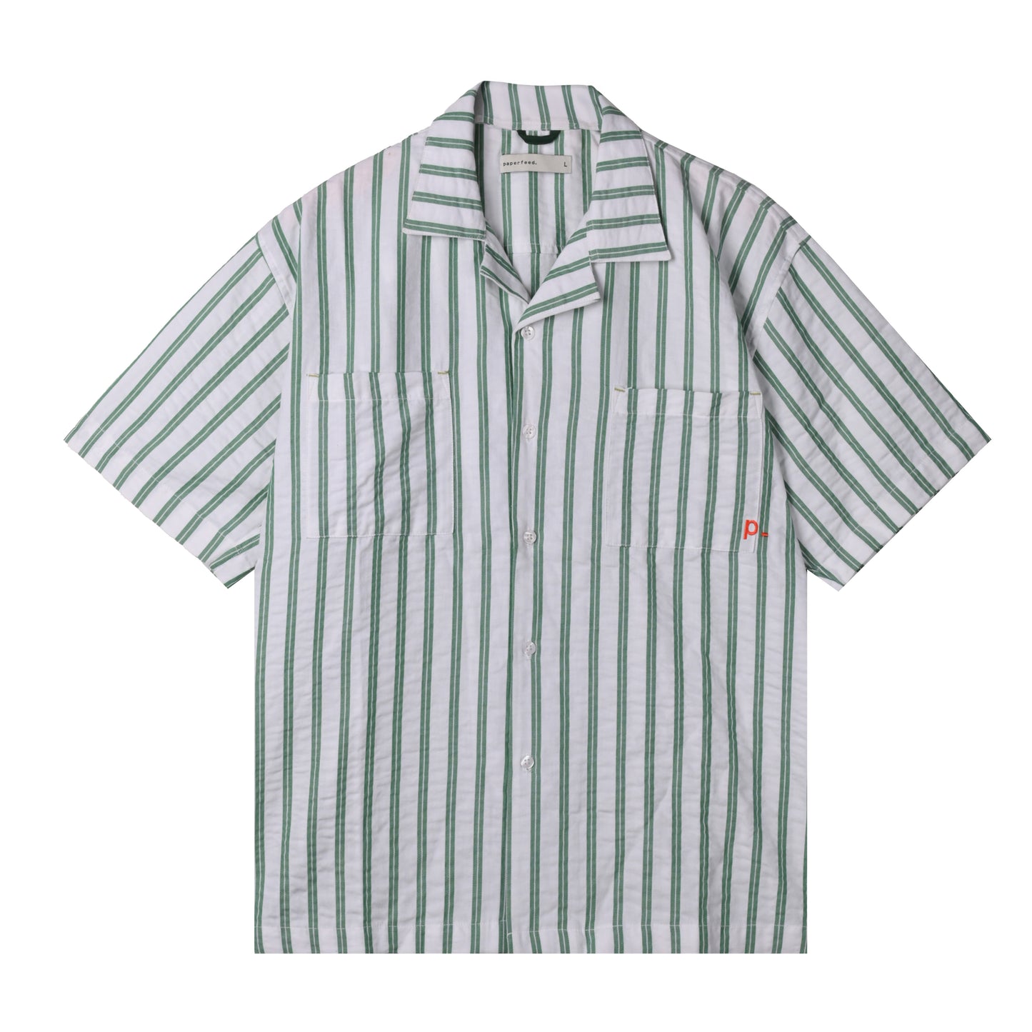 Striped Green Essential Camp Shirt