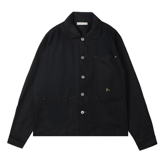 Black Herringbone Essential OG Coverall Jacket