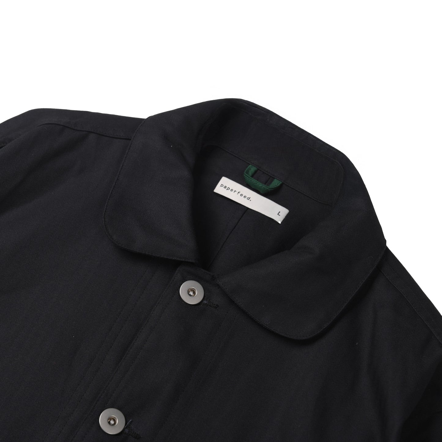 Black Herringbone Essential OG Coverall Jacket