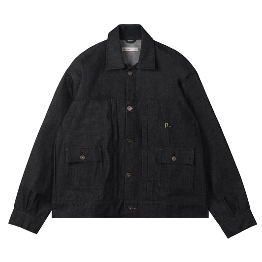 Black Denim Essential Classic Trucker Jacket
