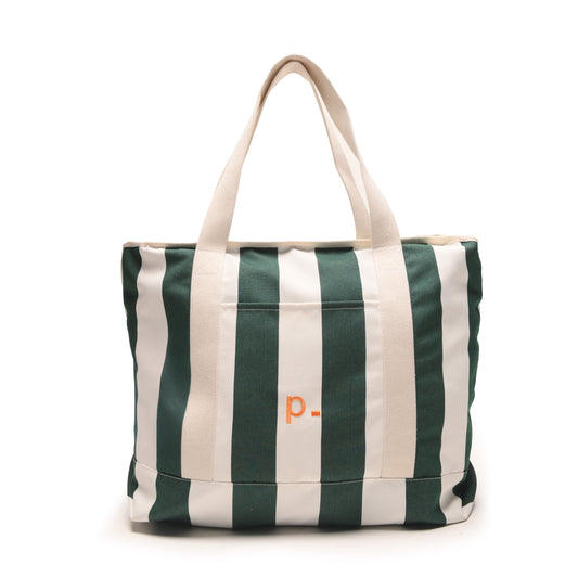 Striped Green Everyday Boat Totebag