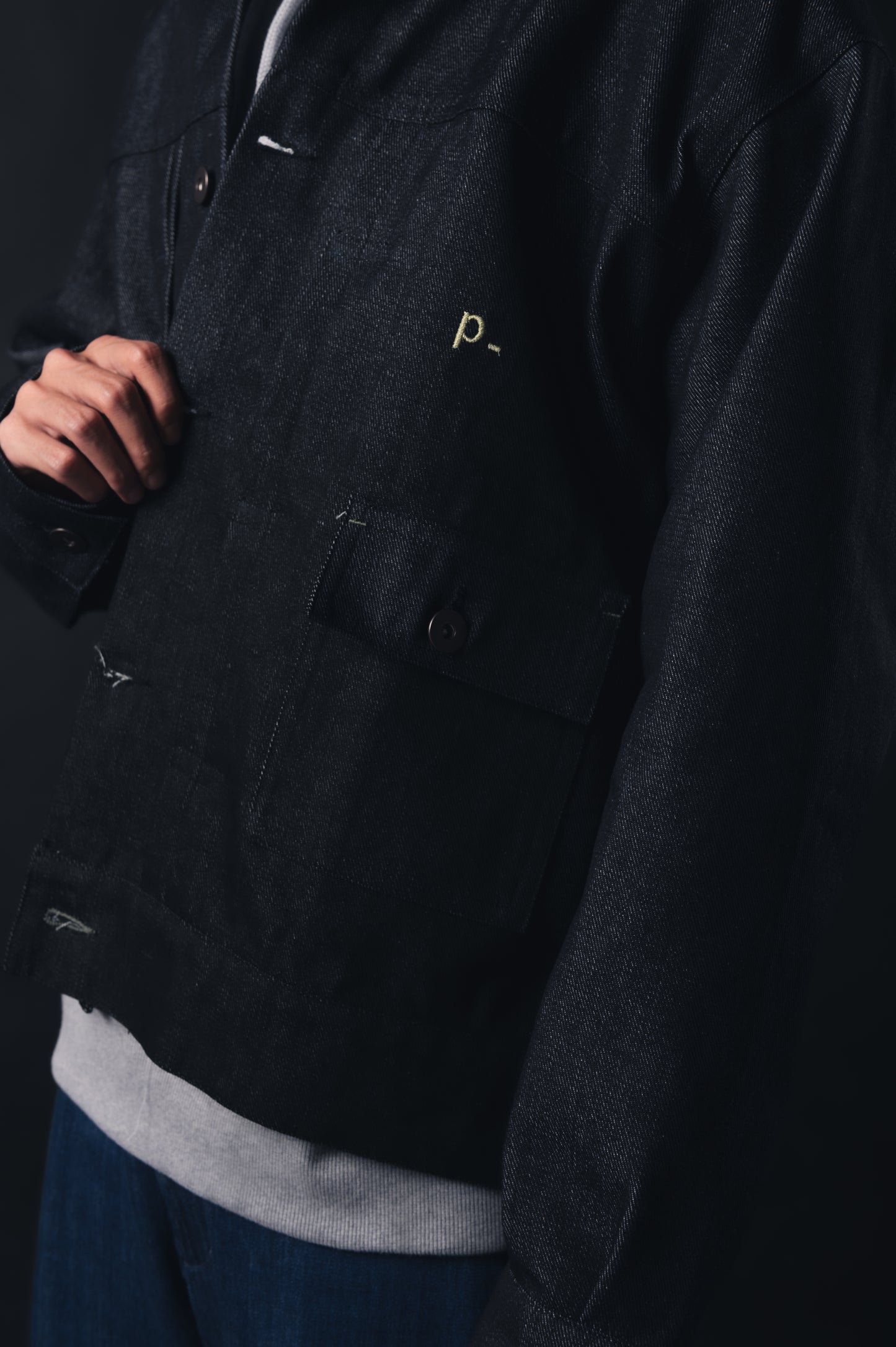 Black Denim Essential Classic Trucker Jacket