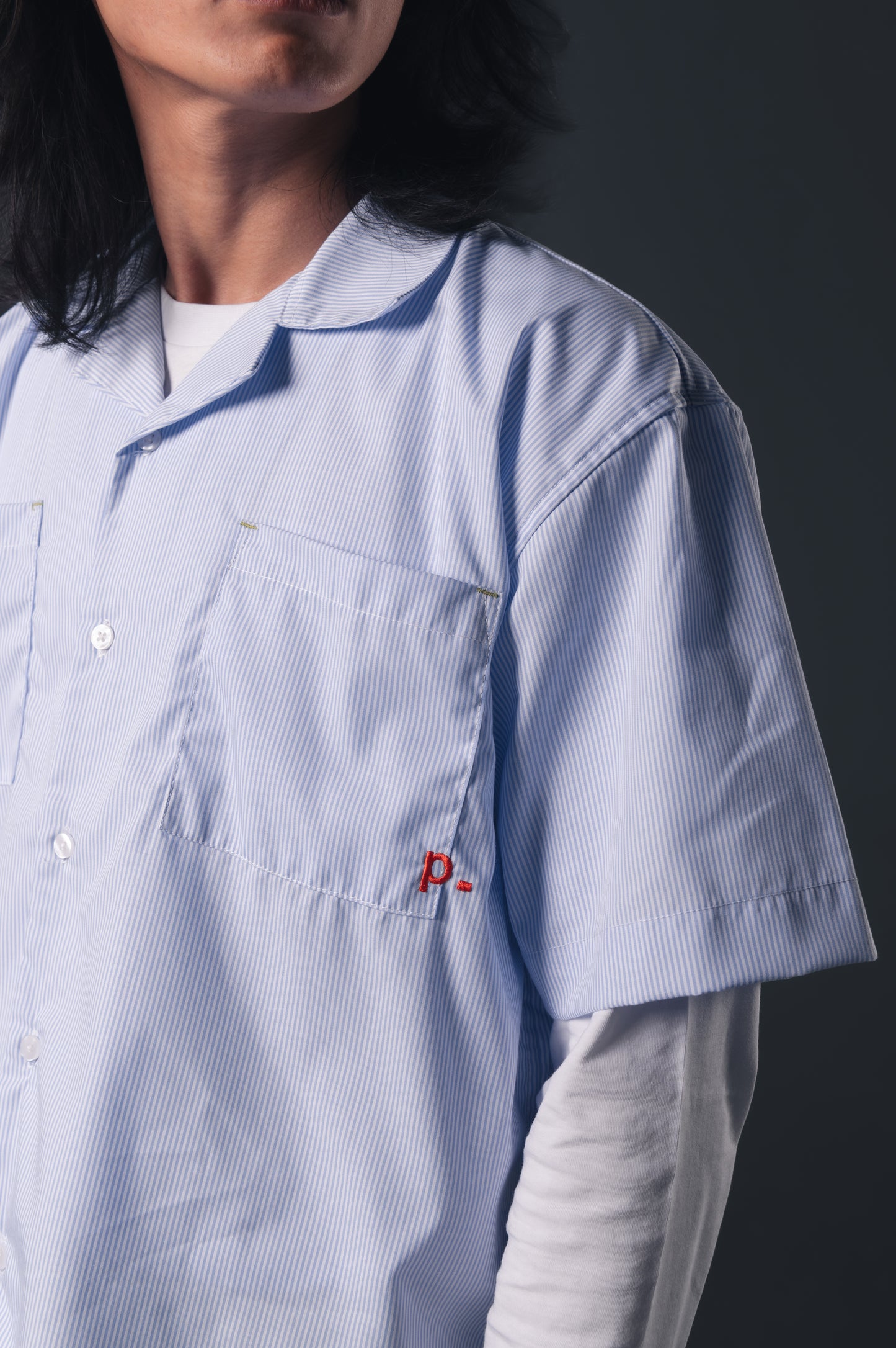 Striped Lt.Blue Essential Camp Shirt