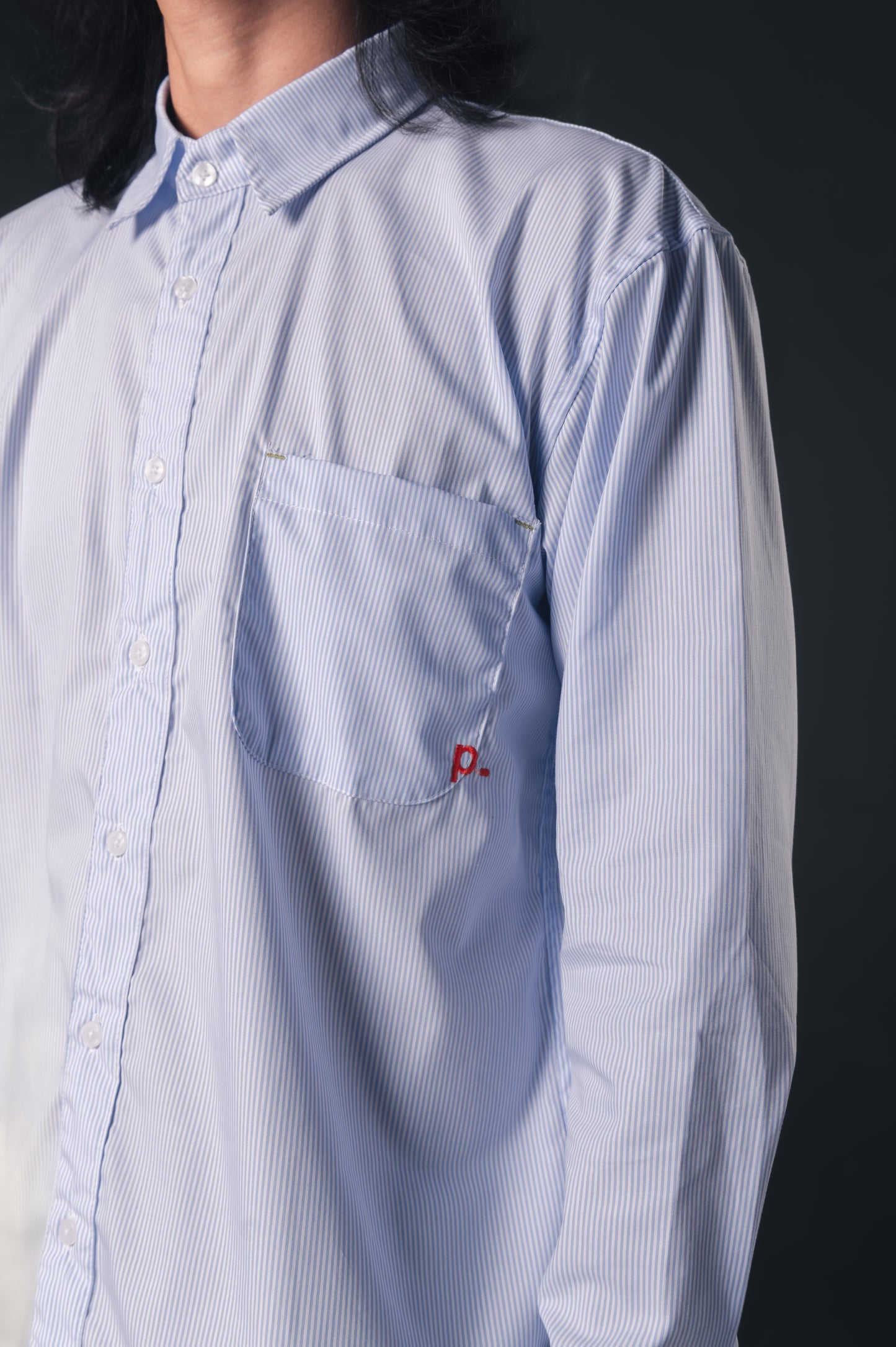 Striped Lt.Blue Essential Regular Shirt