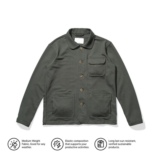 Olive Sweat Work Coverall